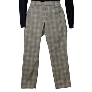Banana Republic‎ Sloan Plaid Straight Leg Petite Pants Size 2P